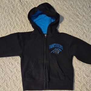 NFL Panthers Kids Hoodie - Black with Blue Interior